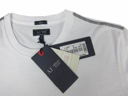 ARMANI JEANS ZMH72 Herren Men Langarmshirt Longsleeve Weiß White