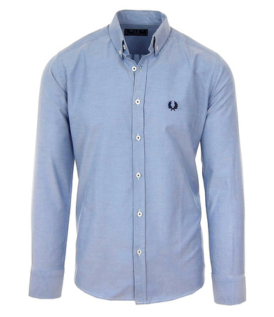 FRED PERRY Herren Men Hemd Shirt Blau Blue Made in Italy