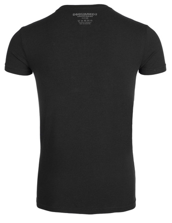 DSQUARED2 Herren Men T-Shirt Kurzarm Schwarz Black Figurbetont