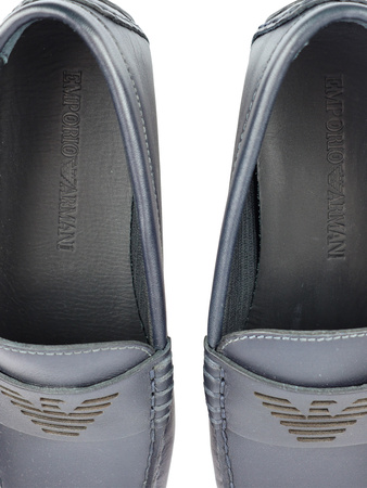 Emporio Armani Herren Men Mokassin Halbschuhe Shoes Dunkelblau Navy