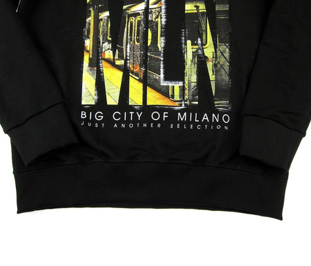 TRUSSARDI Herren Men Kapuzenpullover Hoodie Sweatshirt Schwarz Made in Italy 