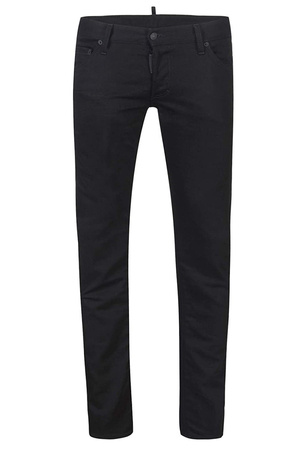 DSQUARED² Regular Clement Jean Herren Men Jeans Hose Made in Italy Schwarz Black