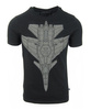 PHILIPP PLEIN "Clever Rock" Herren Men Luxury T-Shirt Schwarz # Air Force Plein