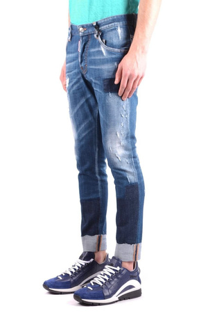 DSQUARED² Skater Jean Herren Men Jeans Hose Made in Italy Denim Blau