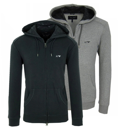 ARMANI JEANS 8N6M84 Herren Men Kapuzenpullover Sweatjacke Hoodie Dunkelblau Navy