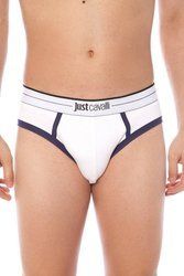 JUST CAVALLI Herren Men Unterwäsche Briefs Slips Unterhose Weiß