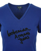 ARMANI JEANS B5H15 Damen Women T-Shirt V-Neck Blau Blue