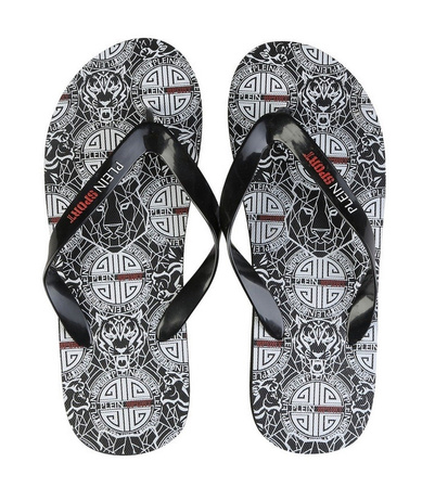 PLEIN SPORT Parish Herren Men Flip Flop Zehentrenner Beach Sandals Schwarz Black