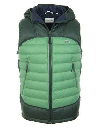 LACOSTE BH1526 00 8HA Herren Men Weste Gilet Vest Grün Green Neu New Logo