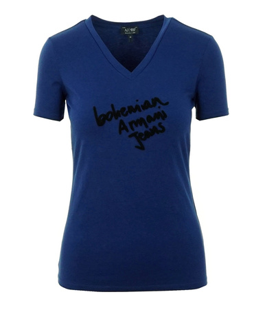ARMANI JEANS B5H15 Damen Women T-Shirt V-Neck Blau Blue