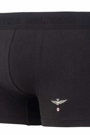  AERONAUTICA MILITARE Herren Men Unterwäsche Boxershort Schwarz Black
