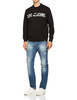 LOVE MOSCHINO Herren Men Pullover Sweatshirt mit Kette Schwarz Black