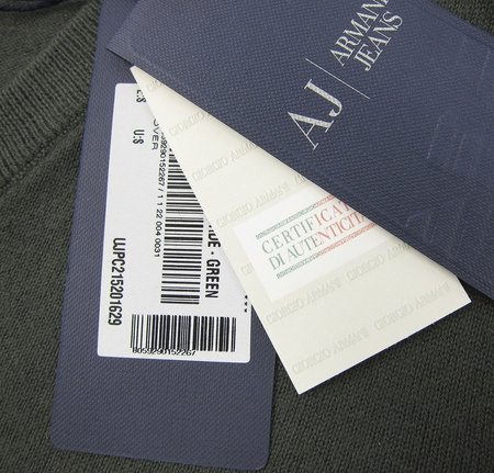 ARMANI JEANS 06W82 Herren Men Pullover Strick Sweat Dunkelgrün Dark Green ,Slim,