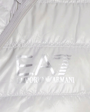 EMPORIO ARMANI EA7 Herren Men Stepp Jacke Jacket Kapuze Slim FIT Grau