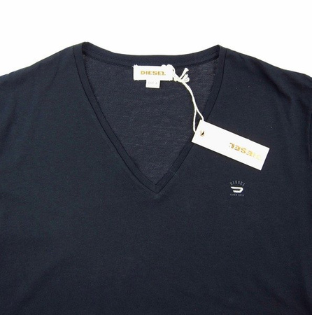DIESEL T-RUTH-R 0R919 Herren Men T-Shirt V-Neck Dunkelblau-Navy Kurzarm Größe L