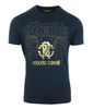 ROBERTO CAVALLI FST616JD061 Herren Men T-Shirt Kurzarm Dunkelblau Navy