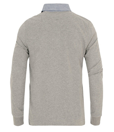 AERONAUTICA MILITARE Herren Men Poloshirt Langarm Longsleeve Sweat Grau Grey