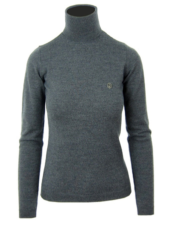 ARMANI JEANS 05W17 Damen Women Rollkragenpullover Strick Schurwolle Grau Grey  