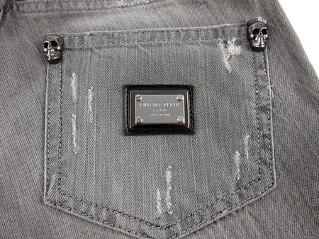 PHILIPP PLEIN "Super Sexy Slim Diana" Damen Women Luxury Jeans Hose Grau Grey