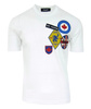 DSQUARED2 Shit Happens Herren Men T-Shirt Kurzarm Weiß White Made in Italy