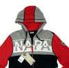 NAPAPIJRI Smu Bufrin Herren Men Kapuzenpullover Hoodie Sweatshirt Dunkelblau Rot