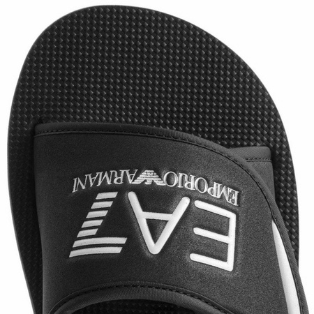 EMPORIO ARMANI EA7 Herren Men Badeschuhe Slipper Sandals Schwarz