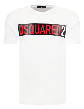 DSQUARED2 S74GD0479 Herren Men T-Shirt Kurzarm Weiß White Slim