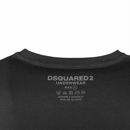 DSQUARED2 Herren Men T-Shirt Kurzarm Schwarz Black Figurbetont