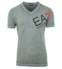 EMPORIO ARMANI EA7 3YPT99 Herren Men T-Shirt Kurzarm Logo V-Neck Grau