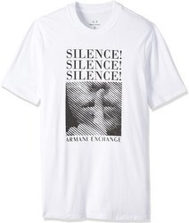 ARMANI EXCHANGE Herren Men T-Shirt Kurzarm Weiß White Oversized Look