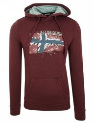 NAPAPIJRI Baltim Herren Men Kapuzenpullover Hoodie Bordo Bordeaux Warm