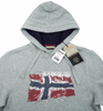 NAPAPIJRI Baltim Herren Men Kapuzenpullover Hoodie Sweat Med Grey Mel Grau Warm