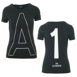 ARMANI JEANS C5H54 Damen Women T-Shirt Dunkelblau-Navy Zahl 1 Hinten