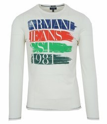 ARMANI JEANS Herren Men Langarmshirt T-Shirt Longsleeve Extra Slim Beige