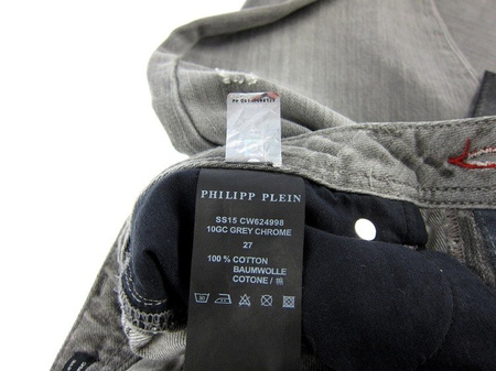 PHILIPP PLEIN "Super Sexy Slim Diana" Damen Women Luxury Jeans Hose Grau Grey