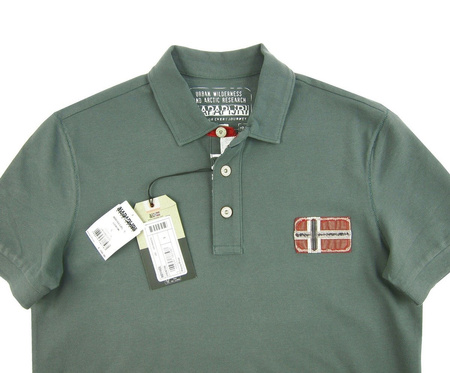 NAPAPIJRI Edenton Herren Men Polo T-Shirt Poloshirt Grün Greenhouse