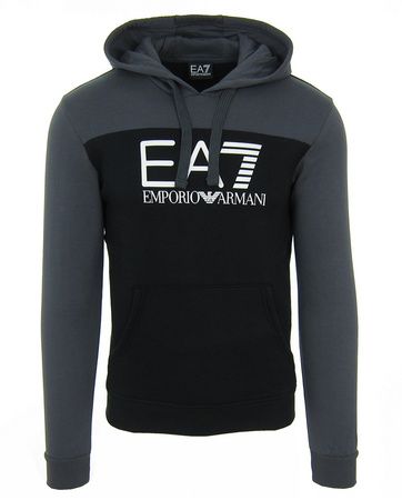 EMPORIO ARMANI EA7 6YPM98 Herren Men Kapuzenpullover Hoodie Sweatshirt Schwarz