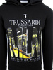 TRUSSARDI Herren Men Kapuzenpullover Hoodie Sweatshirt Schwarz Made in Italy 