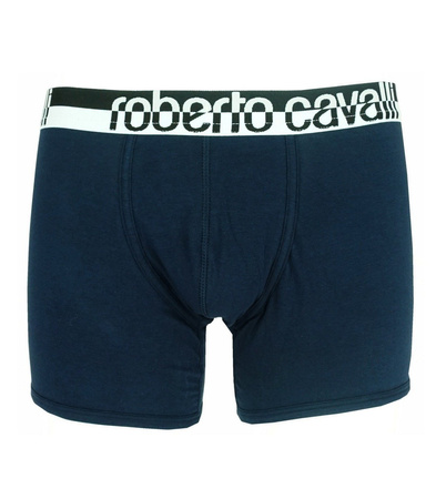 ROBERTO CAVALLI Herren Men Boxershorts Doppelpack Bi-Pack Dunkelblau Navy