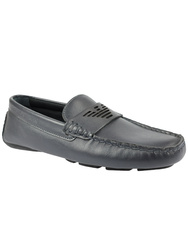 Emporio Armani Herren Men Mokassin Halbschuhe Shoes Dunkelblau Navy